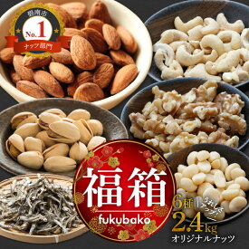 【ふるさと納税】【福箱★2027】 期間限定 福箱 オリジナル ナッツ 詰め合わせ 2.4kg ミックスナッツ シュクレナッツ sucre nuts 素焼き アーモンド カシューナッツ くるみ マカダミア ピスタチオ 小魚 ナッツ おつまみ お菓子 愛知県 碧南市 送料無料