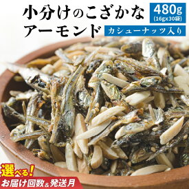 【ふるさと納税】こざかなアーモンド 480g 選べる 年内発送/発送月 単品/定期便 1～6回 小分け 16g×30袋 カタクチイワシ アーモンド カシューナッツ カルシウム DHA EPA オレイン酸 低糖質 ビタミン 健康 おやつ シュクレナッツ sucre nuts 愛知県 碧南市 送料無料