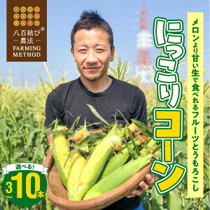 【ふるさと納税】2026年発送 とうもろこし 選べる 本数 3 〜 10本 メロンより甘い 生とうもろこし にっこりコーン 味来 サニーショコラ 武ちゃん農場 産地直送 朝獲れ 人気 新鮮 野菜 コーン