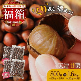【ふるさと納税】【福箱★2026】 くり返し福来る！ 年末年始限定発送 天津甘栗 選べる 内容量 800g 1.6kg 期間限定 年末年始 お届け 栗 焼き栗 スイーツ 和菓子 お菓子 和スイーツ マロン 縁起物 衣浦食品 行列のできるお店 送料無料 愛知県 碧南市 お取り寄せ