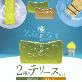 【ふるさと納税】（約200g） 濃厚 抹茶 ほうじ茶 2種 テリーヌ セット グルテンフリー 保存料不使用 ホワイトチョコ 和 スイーツ デザート おやつ なめらか 冷凍 国産 専門店 人気 安心 安全 フレンチシェフ 愛知県 碧南市 お取り寄せ お取り寄せスイーツ 送料無料