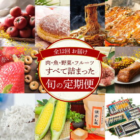 【ふるさと納税】定期便 12ヶ月 肉 魚 野菜 フルーツ 旬 全12回 トマト ドーナツ いちご ベーグル しらす いちご とうもろこし 焼きそば うなぎ いちじく 煮豚 チャーシュー 米 しめ鯖 お取り寄せ 碧南市 送料無料