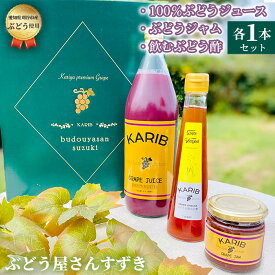 【ふるさと納税】 【ぶどう屋さんすずき】フィトケミカルたっぷりギフトセット（小） ／ ぶどうジュース ぶどうお酢 ぶどうジャム フルーツジュース 100％ジュース ストレートジュース ブレンドジュース ヘルシー 飲むお酢 デザートジャム 贈答用 プレゼント 愛知県 No.088