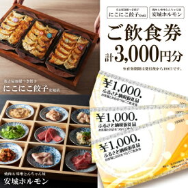 【ふるさと納税】名古屋羽根つき餃子にこにこ餃子安城店と焼肉&味噌とんちゃん屋安城ホルモンのご飲食券【1449734】