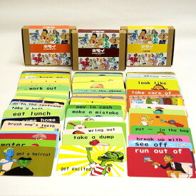 【ふるさと納税】N039-44.キモイエイタンゴカード日常生活(1)(2)、句動詞セット /英語教材 英単語 動詞カード ギフトラッピング対応