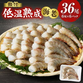 【ふるさと納税】殻付き低温熟成海老6尾×6P《配達不可エリア：北海道・沖縄・離島》・K318-155 えび 海鮮 冷凍便 冷凍エビ 海老 海の幸 小分け パック 低温熟成製法 魚介類 便利 愛知県 西尾市 送料無料