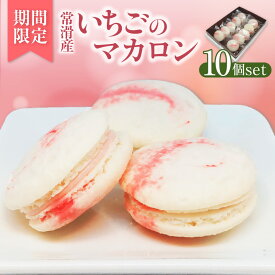 【ふるさと納税】【数量限定】常滑いちごのマカロン【10個セット】【期間限定】常滑産苺 マカロン 苺 スイーツ 洋菓子 焼き菓子 お菓子 デザート パティスリーマージュ 人気の返礼品 ギフト 贈り物 ご褒美 高級菓子 送料無料