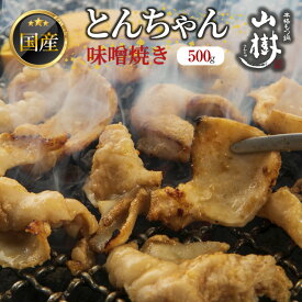 【ふるさと納税】山樹の国産とんちゃん味噌焼き（500g）