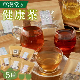 【ふるさと納税】草漢堂の健康茶 詰合せ セット 5種 健康茶 爽活茶 はとむぎ茶 温補茶 健食茶 和漢紅茶 お茶 リラックス ティーバッグ 健康 オリジナル 薬膳茶 食事のお供 お取り寄せ 愛知県 小牧市 送料無料