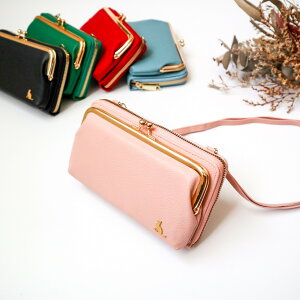 【ふるさと納税】スマホショルダー<カラー選択可能> お財布ショルダー がま口 がま口財布 スマホポーチ スマホポシェット