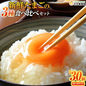 【ふるさと納税】家族団らんの話題に新鮮たまごの食べ比べセット（10個×3種類） | 卵 玉子 計30個 10個 3種類 食べ比べ 鶏 名古屋 名古屋コーチン 地鶏 日本三大地鶏 国産 送料無料 鶏卵 たまご 新鮮 お試し