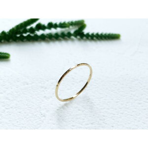 【ふるさと納税】K18 丸つち目 極細リング(ハンドメイド)【サイズ:1号〜12号】 | アクセ ファッション 人気 おすすめ 送料無料
