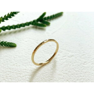 【ふるさと納税】K18 丸つち目 厚リング(ハンドメイド)【サイズ:11号〜18号】 | アクセ ファッション 人気 おすすめ 送料無料