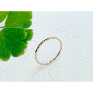 【ふるさと納税】K18ピンクゴールド 丸つち目 極細リング(ハンドメイド)【サイズ:1号〜12号】 | アクセ ファッション 人気 おすすめ 送料無料