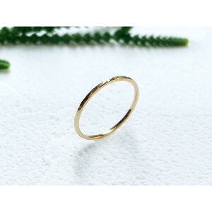 【ふるさと納税】K18 丸つち目 細リング(ハンドメイド)【サイズ:7号〜16号】 | アクセ ファッション 人気 おすすめ 送料無料