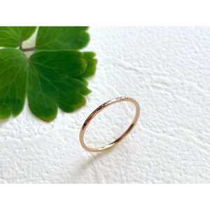 【ふるさと納税】K18ピンクゴールド 丸つち目 細リング(ハンドメイド)【サイズ:7号〜16号】 | アクセ ファッション 人気 おすすめ 送料無料