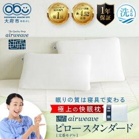 【ふるさと納税】エアウィーヴ 枕 スタンダード 高反発 洗える 高さ調整 まくら ピロー 通気性 ストレートネック 肩こり 快眠 寝具 エアウィーヴairweave 愛知県 大府市
