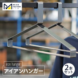 【ふるさと納税】アイアンハンガー【2本セット】ハンガー 鉄 おしゃれハンガー アイアン製 シック 日用雑貨 ディスプレイ インテリア ファッション雑貨 工業製品 愛知県 知立市 送料無料