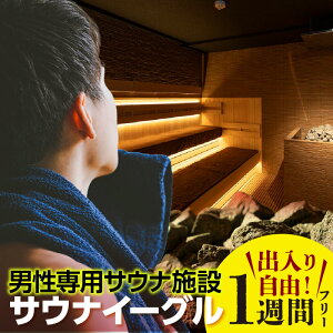 【ふるさと納税】【ふるさと納税限定】サウナイーグル1週間フリー入泉券【1週間何度でも出入り自由】【選べるチケット内容(プラン)】 24時間営業 GROW ロウリュ 男性専用施設 人工温泉