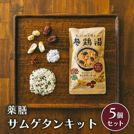 【ふるさと納税】参鶏湯 薬膳 サムゲタン キット 5個 セット 韓国料理 材料 参鶏湯の素 参鶏湯キット 漢方 惣菜 おかず 簡単 愛知 愛知県 日進市