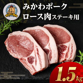 【ふるさと納税】みかわポークロース肉 ステーキ トンテキ用 1.5kg 豚肉 ロース ステーキ トンテキ 豚テキ 豚 ぶた ポーク 冷凍 真空 真空パック 小分け 焼肉 焼き肉 豚汁 煮物 BBQ 渥美半島 愛知県 田原市