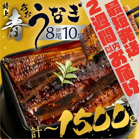 【ふるさと納税】幻の青うなぎ 蒲焼 父の日 丑の日 2週間以内発送 発送時期が選べる 8尾 10尾 1200g ~ 1500g 厳選 青鰻 鰻 蒲焼き 最高級 長蒲焼 特大サイズ 土用丑の日 先行予約 うなぎ ひつまぶし 冷凍 丑の日 惣菜 unagi ランキング 1位 送料無料 40000円 50000円