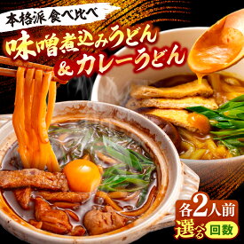 【ふるさと納税】＼選べる回数／味噌煮込みうどん＆カレーうどんセット うどん うどん麺 麺類 麺 冷凍 カレー 味噌 八丁味噌 煮込みうどん だしパック 愛知 名古屋 名物 冷凍麺 冷凍食品 冷凍うどん 小分け 個包装 お取り寄せ 鍋 定期便 愛西市 / アロマ・フーヅ [AEAP008]