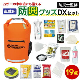 【ふるさと納税】防災士監修 防災グッズ 車載用 DX セット 19点 防水 多機能リュック 10L 携帯トイレ 清潔用品 エアマット 保存水 クッキー マスク 非常用持ち出し袋 防災 防災リュック 防災用品 災害 非常用 避難 地震 災害 洪水 震災 ナテック 送料無料 愛知県 あま市