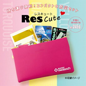 【ふるさと納税】持ち運び便利！コンパクトな防災ポーチセット　ResCute（3色）　【雑貨・日用品・防災・ポーチ・緊急】