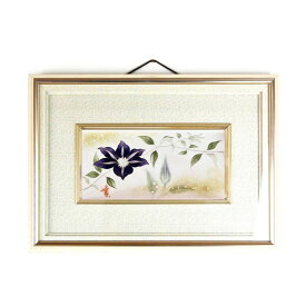 【ふるさと納税】七宝額絵《クレマチス》 七宝焼 七宝 伝統工芸 工芸 鉄線 花 インテリア 絵 額絵 作家 職人 贈り物 プレゼント 送料無料 田村七宝工芸 愛知県 あま市 絵画 額装 装飾品 工芸品 伝統 しっぽうやき 焼き物 受注生産 職人技 鉄線 クレマチス
