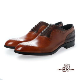 【ふるさと納税】madras(マドラス)の紳士靴 M422 ライトブラウン 25.5cm【1342801】