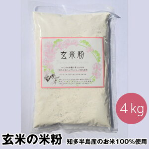 【ふるさと納税】No.122 玄米の米粉 知多半島産のお米100%使用 グルテンフリー 無添加 4kg / 米 玄米 粉 知多半島産 無添加 アレルゲンフリー グルテンフリー 料理 材料 パン お菓子 送料無料