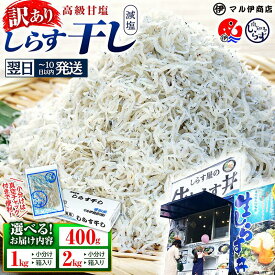 【ふるさと納税】 【最短翌日発送】 【小分け・容量が選べる】 しらす 訳あり 400g 〜 2kg しらす干し 大容量 小分け マル伊商店 しらす太郎 理由あり 選べる 海鮮 お魚 魚貝類 魚介類 おかず 夕食 惣菜 ランキング 美味しい 人気 シラス丼 規格外 簡易包装 愛知県 南知多町
