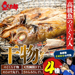 【ふるさと納税】 高級魚 のどぐろ入り おまかせ 干物セット のどぐろ干物 天然鯛開き干し さわらみりん干し めひかり丸干し のどぐろ 鯛 たい さわら 愛知県 南知多町