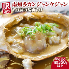 【ふるさと納税】 訳あり 南知多カンジャンケジャン カンジャンケジャン 特大オス1匹 約350g以上 ワタリガニ ワタリガニの醤油漬け 魚介 魚介類 渡蟹 蟹 カニ お米 に合う コメ に合う こめ に合う ご飯 のお供 味噌 韓国料理 韓国グルメ ふるさと納税カニ愛知県 南知多