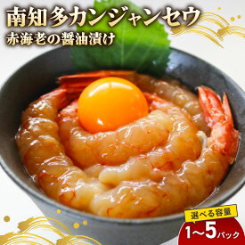 【ふるさと納税】 南知多カンジャンセウ 5匹×1～5袋 赤海老の醤油漬け 海老 えび エビ 新鮮 グルメ お米 に合う コメ に合う こめ に合う ご飯 のお供 おすすめ 韓国料理 韓国グルメ おいしいエビ 晩酌 肴 おかず そうめん 雑炊 濃厚 夕食 ふるさと納税エビ 愛知県 南知多