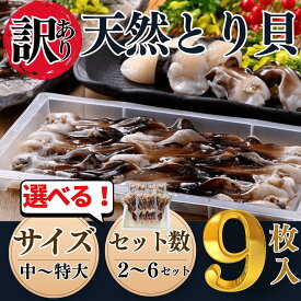 【ふるさと納税】 【サイズ パック数 選べる】 \捕れたての味/ 見た目訳あり 天然 とり貝 お刺身 9枚入 セット 中~特大 冷凍 下処理済 岬だより おつまみ 刺身 魚介 海鮮 貝 ごはん おかず 訳あり 人気 おすすめ 愛知県 南知多町 【配送不可地域：北海道、沖縄、離島】