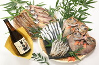 【ふるさと納税】知多産の干物セット(日本酒付)