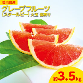 【ふるさと納税】美浜町産グレープフルーツ（スタールビー）大玉 傷あり 約3.5kg ※2025年4月下旬～8月上旬頃に順次発送