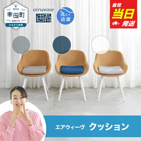 【ふるさと納税】【最短当日発送】エアウィーヴ クッション カラーが選べる グレー ホワイト ネイビー | クッション 座布団 椅子用 チェア 椅子用クッション 腰痛 背中用クッション 体圧分散 クッション オフィスチェア 洗える 高反発クッション 日本製 エアウィーブ