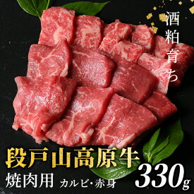 【ふるさと納税】国産牛 段戸山高原牛 焼肉用 カルビ 赤身 盛り合わせ 330g 国産牛 焼肉 焼き肉 BBQ キャンプ バーベキュー 国産 牛肉 牛 肉 焼肉セット 地域 限定 蓬莱泉 厳選 人気 日本酒 -081