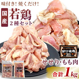 【ふるさと納税】奥三河どり 田口塩鶏 国産 若鶏味付け肉 2種セット（せせり・もも肉）合計1kg もも肉 600g せせり 400g 塩ダレ 味付け肉 鶏肉 鶏 肉 キャンプ バーベキュー 味付け肉 大容量 手軽 焼くだけ 地鶏 焼肉 焼き鳥 10000円 10,000円 10000 -171