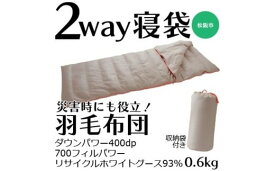 【ふるさと納税】寝袋にもなる羽毛布団　充填量：0.6kg【伊藤清商店】