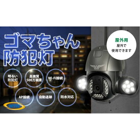 【ふるさと納税】監視・防犯カメラ 屋外 家庭用 夜間フルカラー ゴマちゃん防犯灯 WTW-E1856GBX