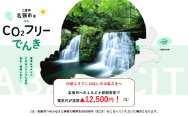 【ふるさと納税】名張市産CO2フリーでんき 50,000円コース（注：お申込み前に申込条件を必ずご確認ください） ／中部電力ミライズ 電気 電力 三重県 名張市　ヒカリ　水力