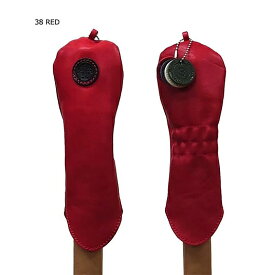 【ふるさと納税】木の庄帆布 公式 ユーティリティヘッドカバー 国産レザー1枚仕立 UT KinoshoTRANSIT　K-KHG-W-UT01M-（C/#38 レッド / ブラック）　ゴルフ ヘッドカバー 国産 レザー