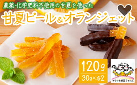 【ふるさと納税】 農薬・化学肥料不使用 自然栽培 の 甘夏 を使った 甘夏ピール と 甘夏オランジェット 120g（30g×各2） マリーナ甘夏ファーム みかん オレンジピール 果物 ギフト 贈り物 三重県 尾鷲市 MA-4