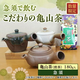 【ふるさと納税】《数量限定》急須で飲むこだわりの亀山茶 180g (急須付き) 亀山茶 煎茶 緑茶 日本茶 茶葉 グリーンティー 急須 セット 詰合せ 飲み物 飲料 お茶 F23N-130