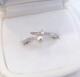 【ふるさと納税】15-03アコヤパールSVフリーサイズリング 指輪フリーサイズ　真珠指輪　パールリング　あこや真珠