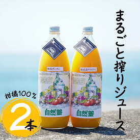 【ふるさと納税】 13.自然塾 柑橘100%まるごと絞りジュース 2本入り みかんジュース オレンジ ポンカン 不知火 温州 ドリンク 飲料 飲み物 朝食 無添加 季節 旬